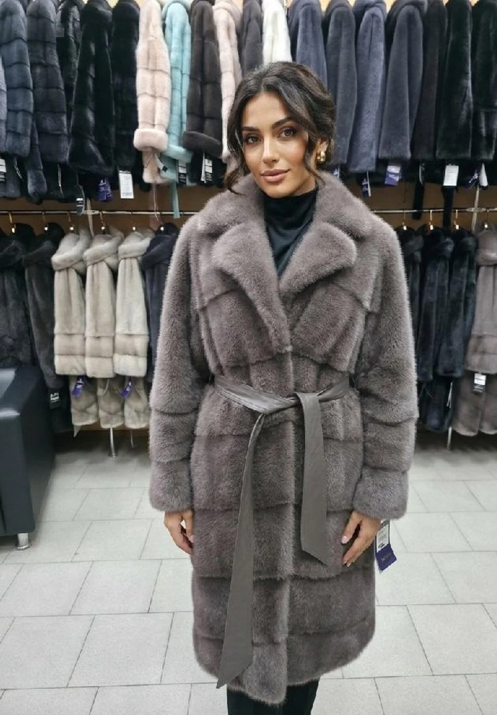 Шубы из натурального меха Норки